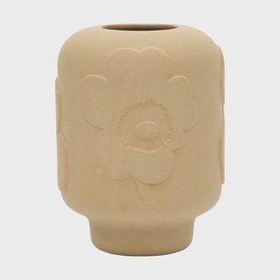Marimekko Unikko vaas keramiek 18 cm zandsteen