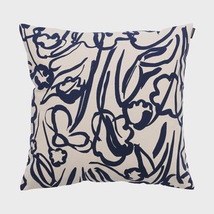 Marimekko Ensikukat kussenhoes Off white-dark blue