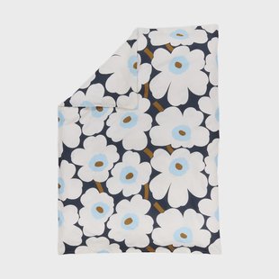 Marimekko Unikko dekbedovertrek 150x210 cm Blueberry-off white-cold blue