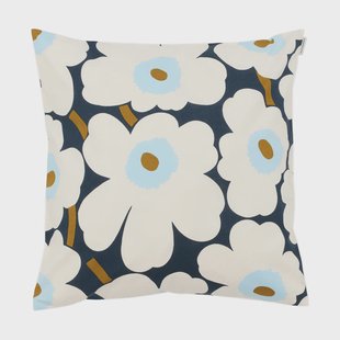 Marimekko Pieni Unikko kussenhoes 50x50 cm Blueberry-white-cold blue