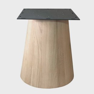 Eiken houten kegel tafelpoot conisch ø 70 cm en hoogte 73 cm