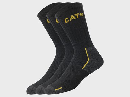 CATERPILLAR 3 Paar werksokken (Zwart, 39/42)