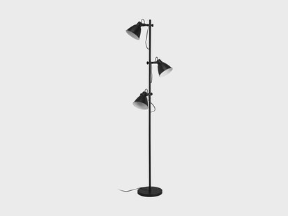 LIVARNO Staande LED-lamp, met 3 lampen, warmwit (zwart)