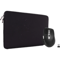 BlueBuilt Laptophoes voor Apple MacBook Pro 14 inch Zwart + BlueBuilt Maximus Draadloze Ergonomische Bluetooth Muis