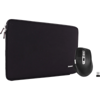 BlueBuilt Laptophoes voor Apple MacBook Pro 16 inch Zwart + BlueBuilt Maximus Draadloze Ergonomische Bluetooth Muis