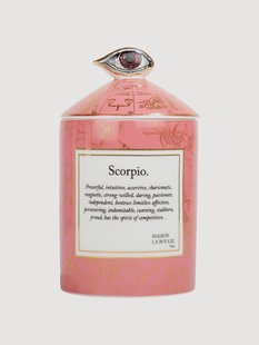 Handgemaakte geurkaars Scorpio (cassis &amp; witte muskus)