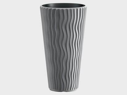 PROSPERPLAST Bloempot Sandy Slim (Grijs, 30 x 30 x 53 cm)