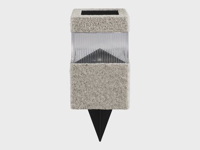 LIVARNO Tuinlamp op zonne-energie, met schemersensor (Rechthoekig, Zandkleurig)