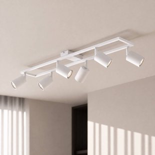 Lindby plafondspot Bravius, wit, 6-lamps, ijzer