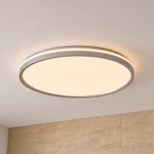 Lindby LED plafondlamp Edmund, zilver, Ø 39 cm, CCT, IP44