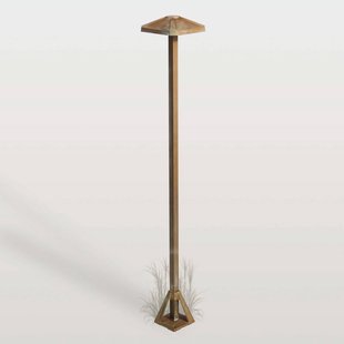 Moretti Luce LED tuinpadverlichting Aura Frame, hoogte 80 cm, antiek messing, IP65