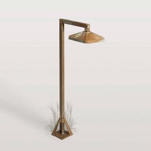 Moretti Luce LED sokkellamp Aura Frame, 50 x 19,5 cm, antiek messing