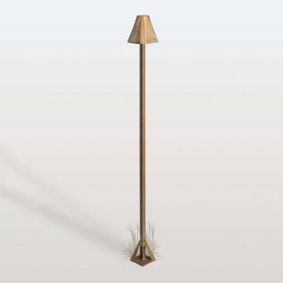 Moretti Luce LED tuinpadverlichting Silva Frame, hoogte 100 cm, antiek messing, IP65