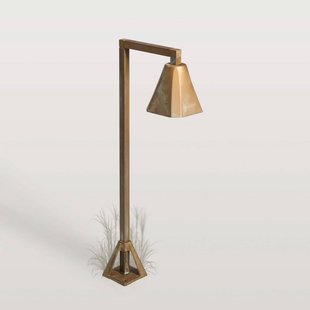 Moretti Luce LED sokkellamp Silva Frame, 50 x 19 cm, antiek messing