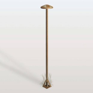 Moretti Luce LED tuinpadverlichting Aura Disk, hoogte 100 cm, antiek messing, IP65