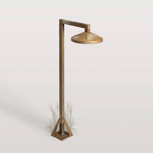 Moretti Luce LED sokkellamp Aura Disk, 50 x 19 cm, antiek messing