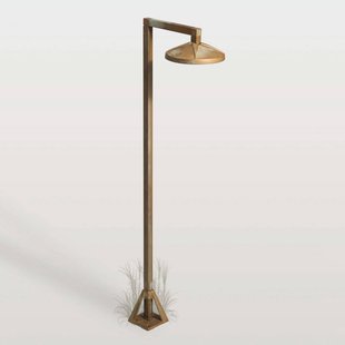 Moretti Luce LED tuinpadverlichting Aura Disk, 80 cm x 19,5 cm, antiek messing