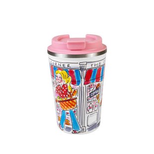 Blond Amsterdam koffiebeker To Go even bijkletsen (RVS)