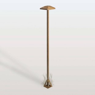 Moretti Luce LED tuinpadverlichting Aura Edge, hoogte 100 cm, antiek messing, IP65