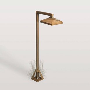 Moretti Luce LED sokkellamp Aura Edge, 50 x 19,5 cm, antiek messing