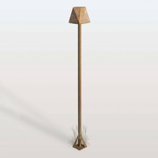 Moretti Luce LED tuinpadverlichting Silva Edge, hoogte 100 cm, antiek messing, IP65