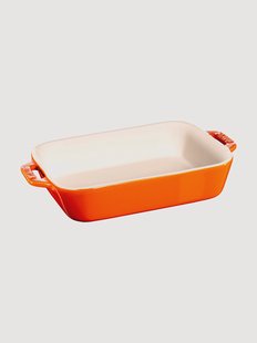 Rechthoekige ovenschotel Orange van keramiek