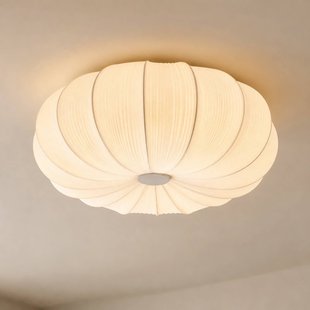 Lindby plafondlamp Marielle, Ø 55 cm, wit, textiel, 3x E27