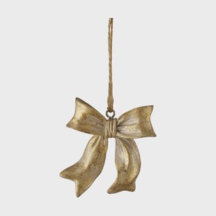 Lene Bjerre Serafina bow hanger Goudkleurig, 6x2,5x6,7 cm