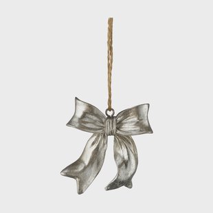 Lene Bjerre Serafina bow hanger Zilverkleurig, 6x2,5x6,7 cm