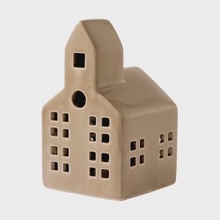 Lene Bjerre Mythel waxinelichthouder Beige, 8,7x8,5x14,2 cm