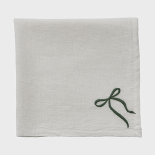 Lene Bjerre Fiola stoffen servet Wit-groen, 45x45 cm