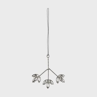 Lene Bjerre Ada ornament decoratieve hanger Zilverkleurig, 5x4x10 cm