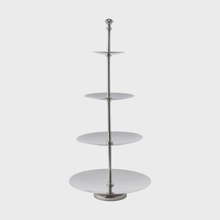 Lene Bjerre Sigrine etagère Zilverkleurig, 25x25xH53 cm