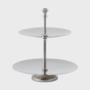 Lene Bjerre Sigrine etagère Zilverkleurig, 25x25xH27 cm