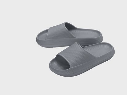 CRIVIT Heren badslippers (Grijs, 44/45)