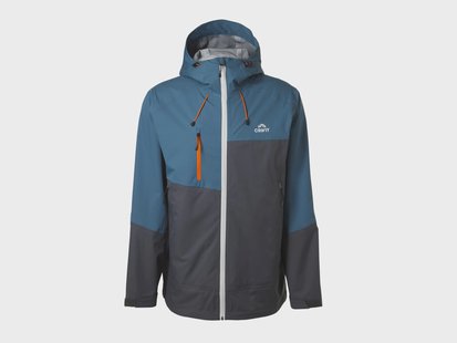 CRIVIT Heren sportjack, waterdicht (Blauw/grijs, XL)