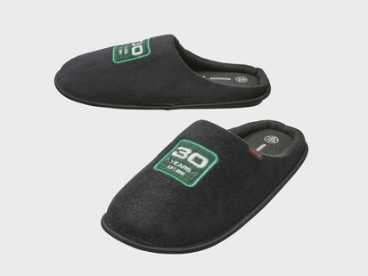 PARKSIDE Heren pantoffels, Fan Edition (Zwart, 44/45)