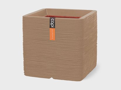 CAPI EUROPE Bloempot vierkant (30 x 30 x 30 cm, Beige)