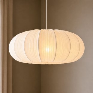 Marielle hanglamp, 3 x E27, textiel, Ø 55 cm, wit - Lindby - Woonkamer - Scandinavisch - Stof - 1 lamp