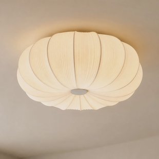 Marielle plafondlamp, 3 x E27, textiel, Ø 55 cm, wit - Lindby - Woonkamer - Scandinavisch - Stof - 1 lamp