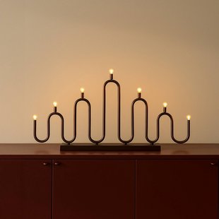 Noel 7-kaandelaar 76 cm brons - Globen Lighting - Scandinavisch - Metaal - Meerdere lampen
