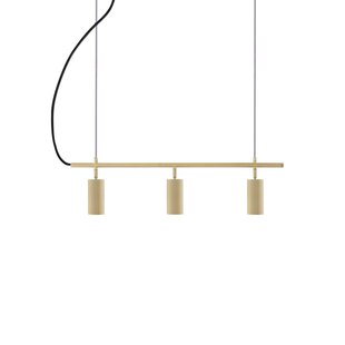 Hubble 3 hanglamp messing, lengte 75 cm - Globen Lighting - Eetkamer - Scandinavisch - Aluminium - Meerdere lampen