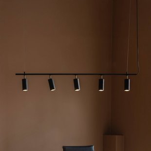 Globen Lighting hanglamp Hubble 5 zwart, lengte 130 cm, 3-lamps