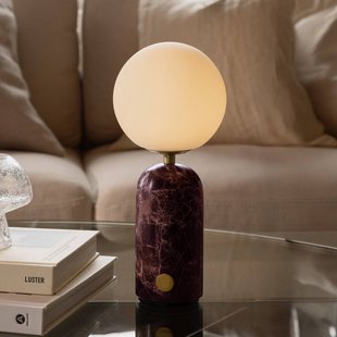 Globen Lighting Torrano accu-tafellamp, hoogte 27 cm, marmer