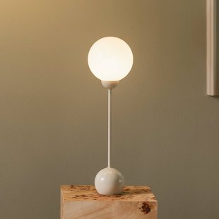 Globen Lighting tafellamp Ripley beige hoogte 52 cm ijzer/glas