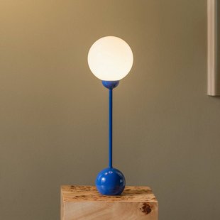 Globen Lighting tafellamp Ripley blauw, hoogte 52 cm, ijzer/glas