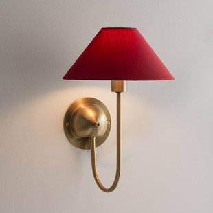 Globen Lighting wandlamp IRIS, bordeauxrood, hoogte 32 cm