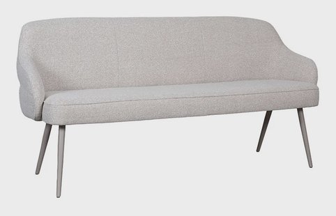 LABEL51 Eetkamerbank Bern 160cm, Bouclé - Naturel/Taupe
