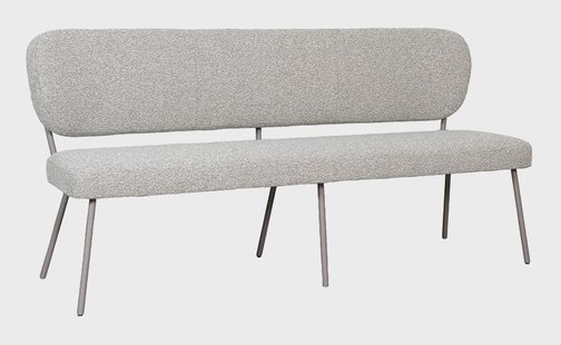 LABEL51 Eetkamerbank Singapore 160cm, Bouclé - Naturel/Taupe
