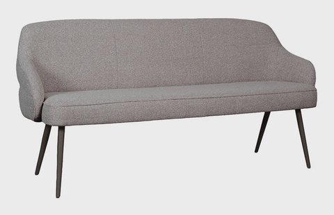 LABEL51 Eetkamerbank Bern 190cm, Bouclé - Mushroom/Brons